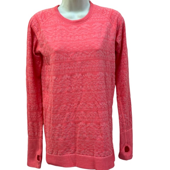 Lululemon Rest Less Pullover Heathered Electric Coral S - Picture 3 of 9